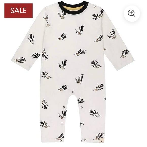 Turtledove London Organic Baby Playsuit - Hummingbird - Picture 1 of 4